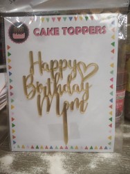 Cake Topper (Happy Birthday Mom) Image