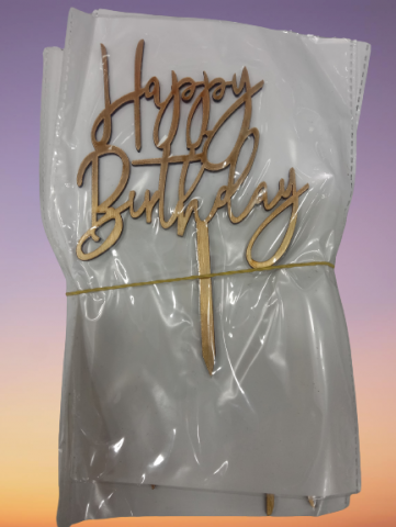 Happy Birthday Wooden Tags 10ps Image